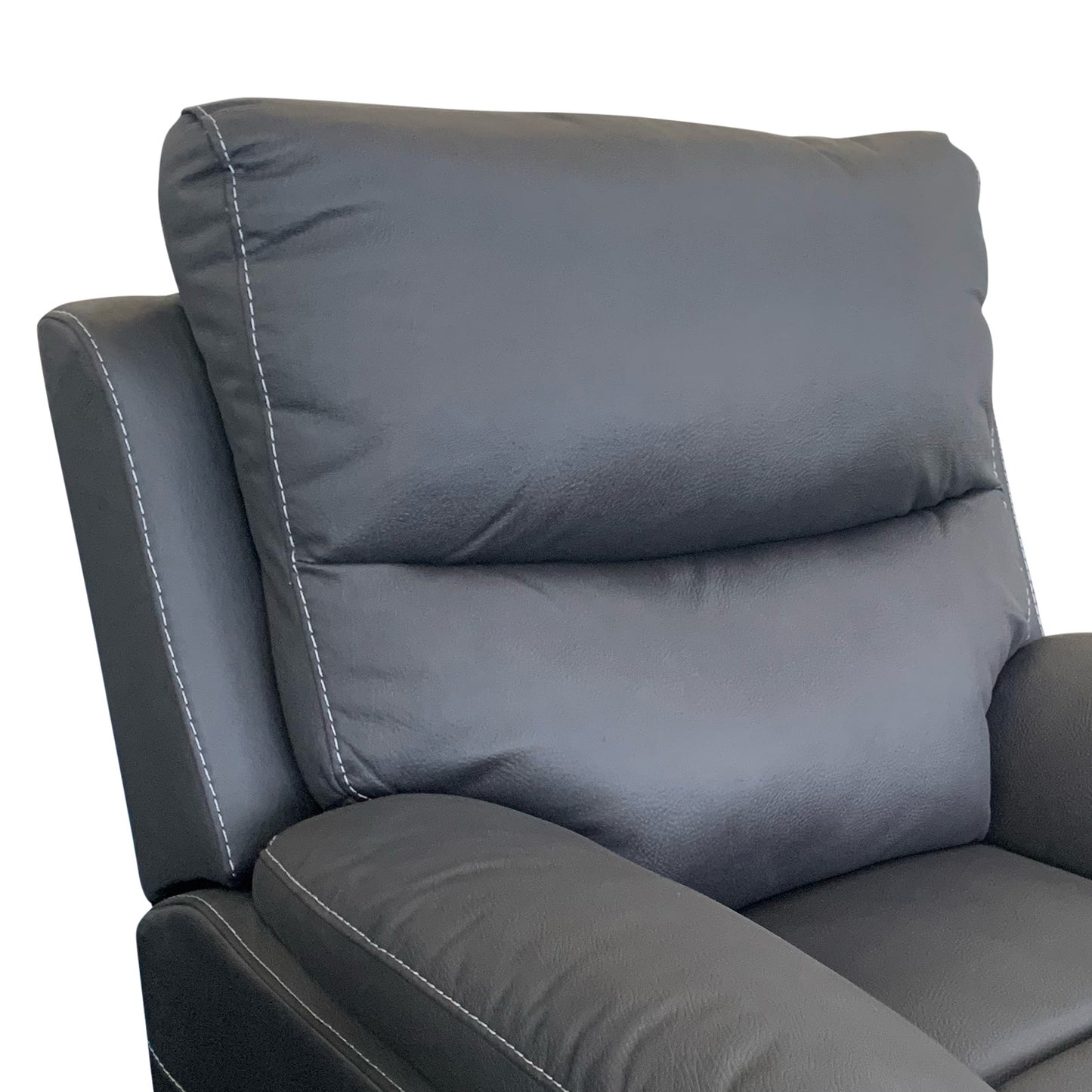 Finlay Charcoal 1R Finest Fabric Electric Recliner Feature Multi Positions Ultra Cushioned USB Outlets