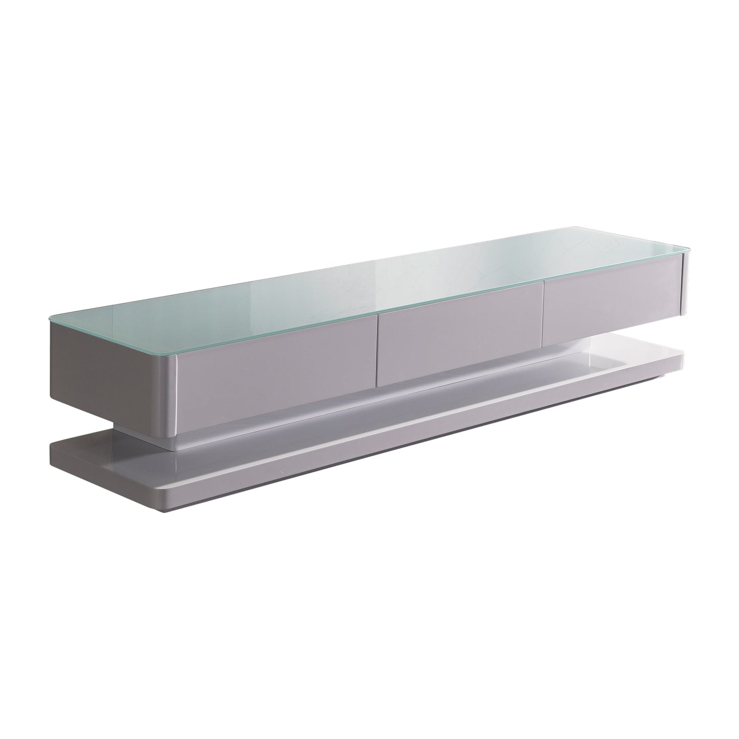 Suprilla Glossy Tempt Glass TV Cabinet With Multiple Color