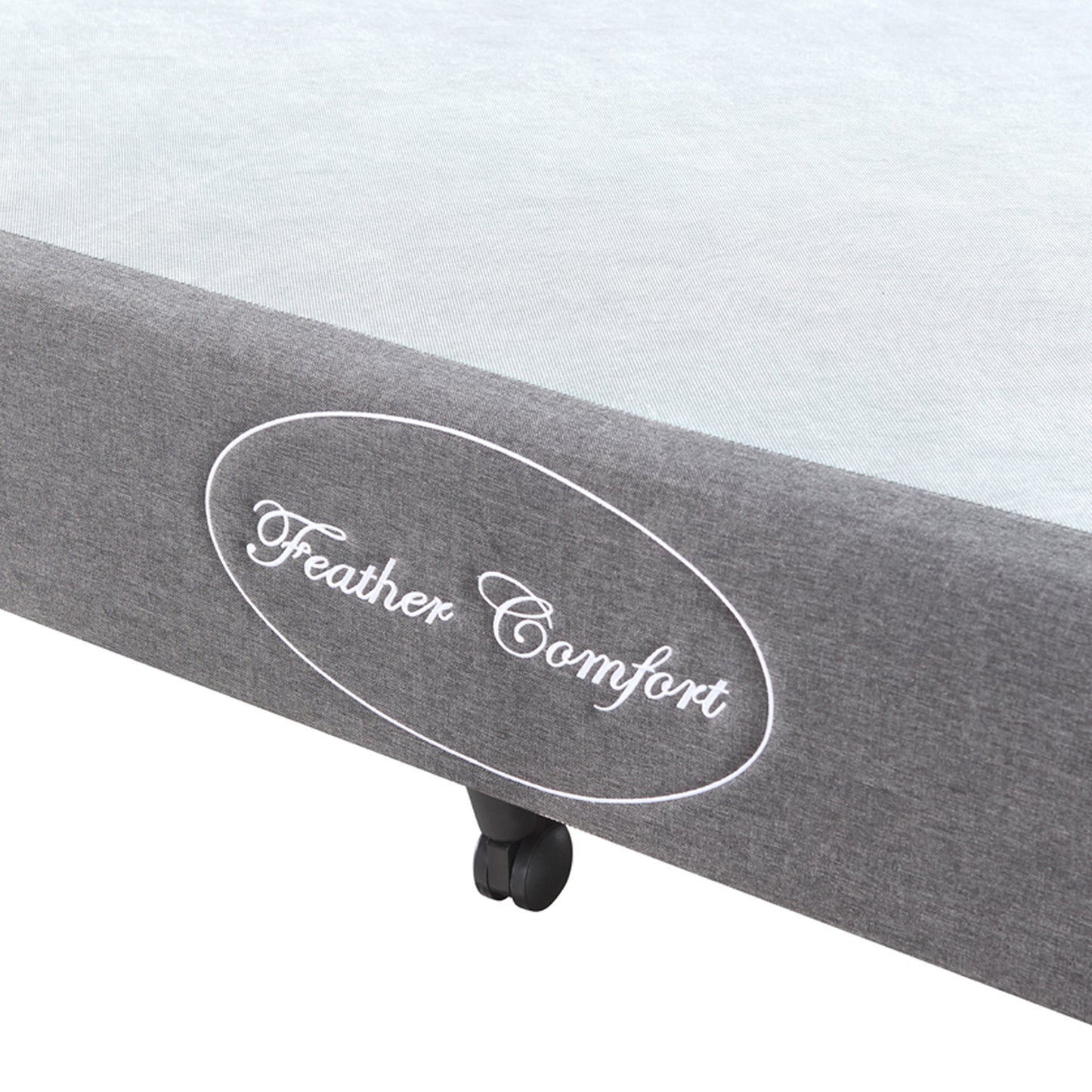 Wooden Mattress Base Ensemble Solid Slat With Removable Cover