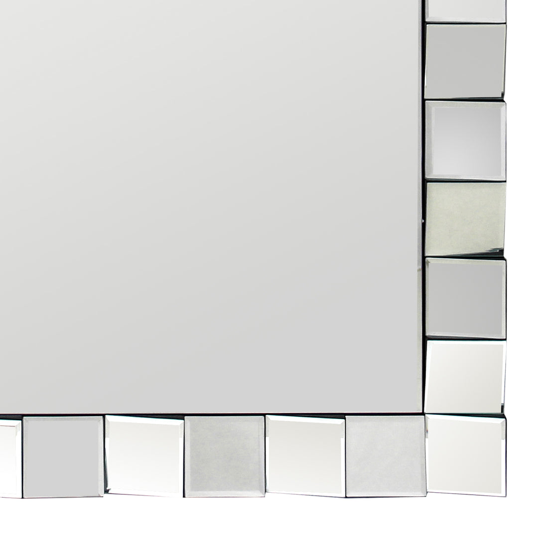 Rectangular Silver Wall Mirror with Versatile Hanging Options