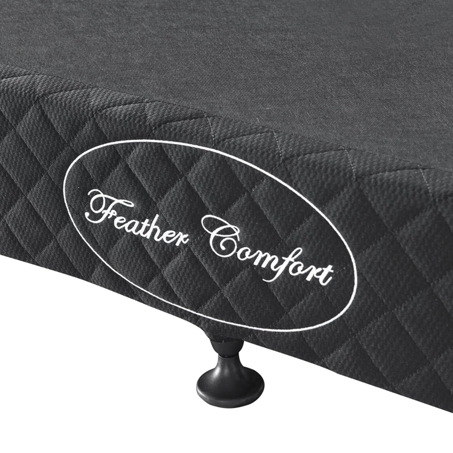 Wooden Mattress Base Ensemble Solid Slat With Removable Cover