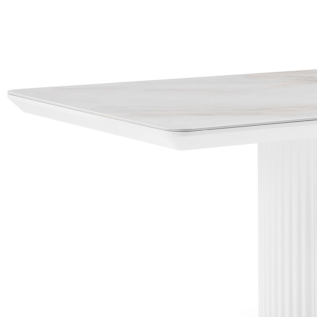 Aspen Gloss White Ceramic Coffee Table with Steel Base