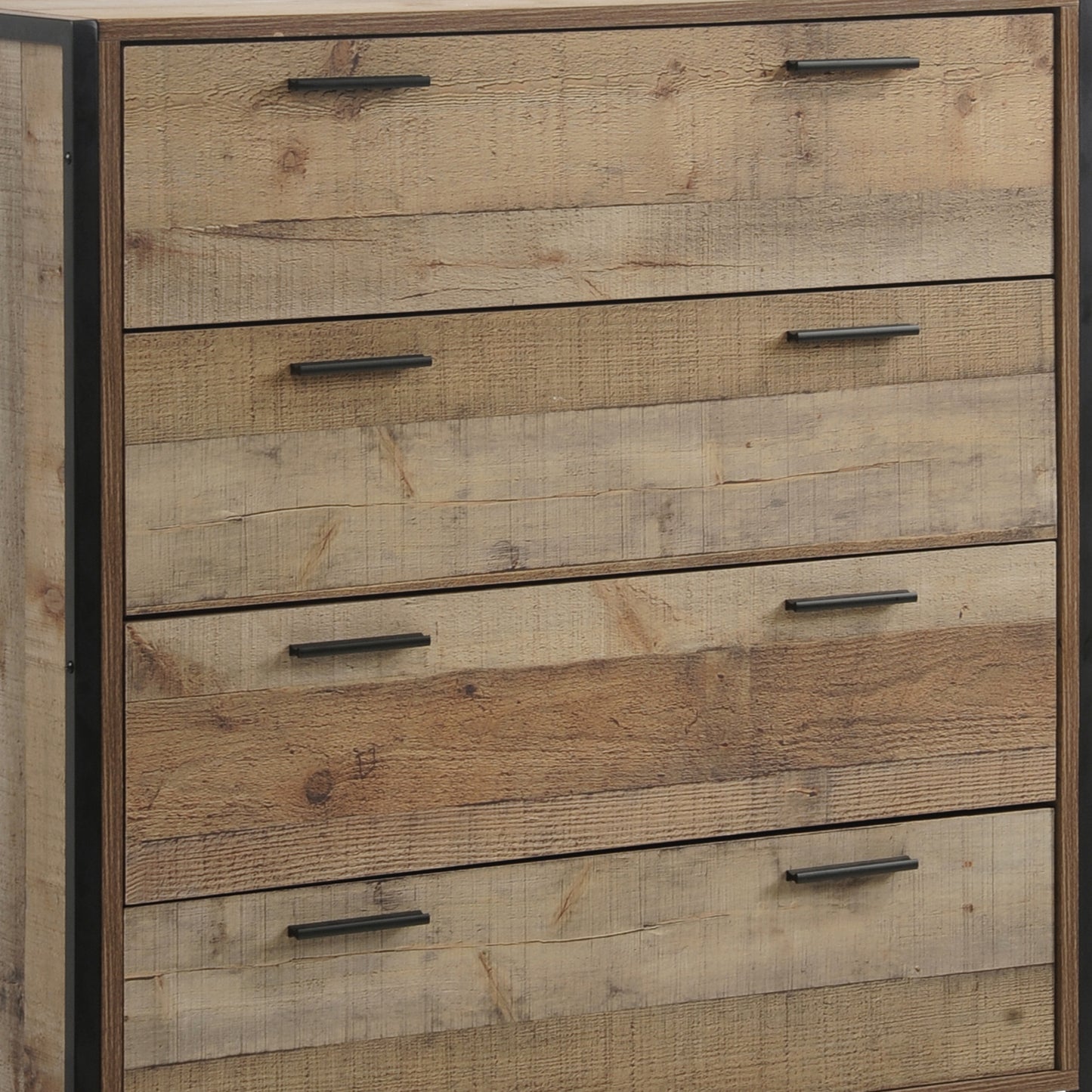 Mascot Tallboy 4 Storage Drawers Particle Board Construction in Oak Colour