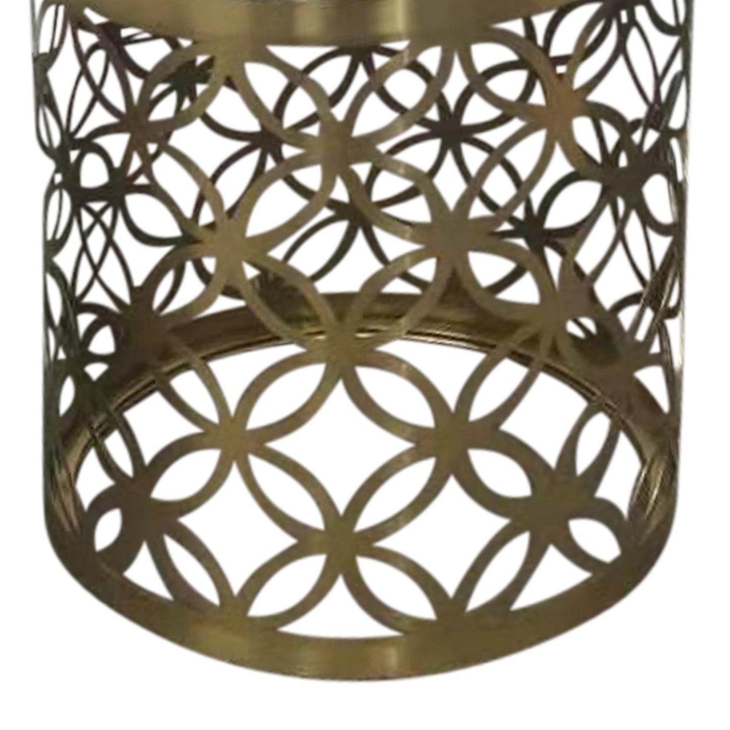 Troy Lamp Table with Faux Marble top Round Shape Electroplating Golden Base