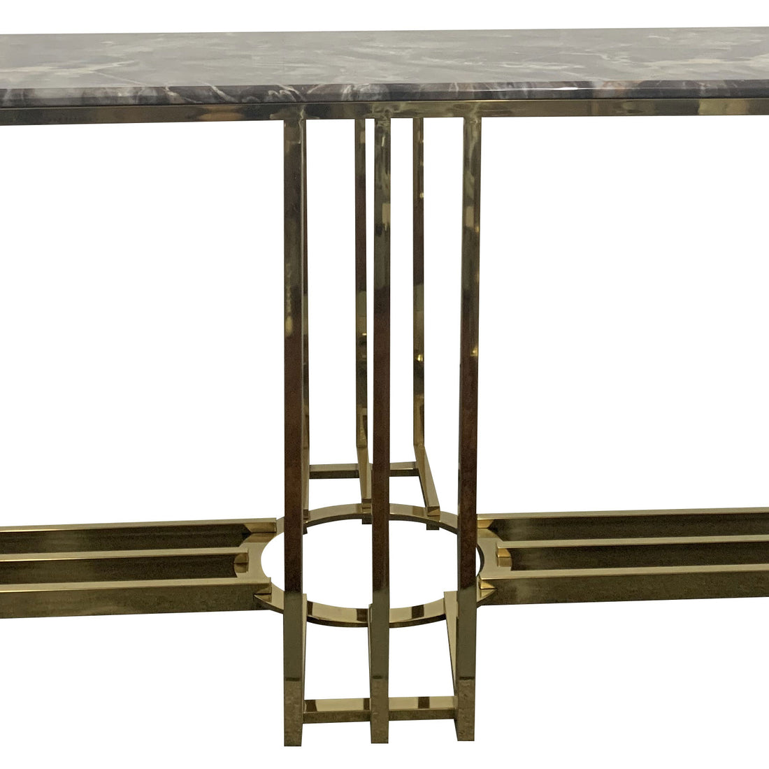 Daisy Stainless Gold Frame & Marble Top Dining Table