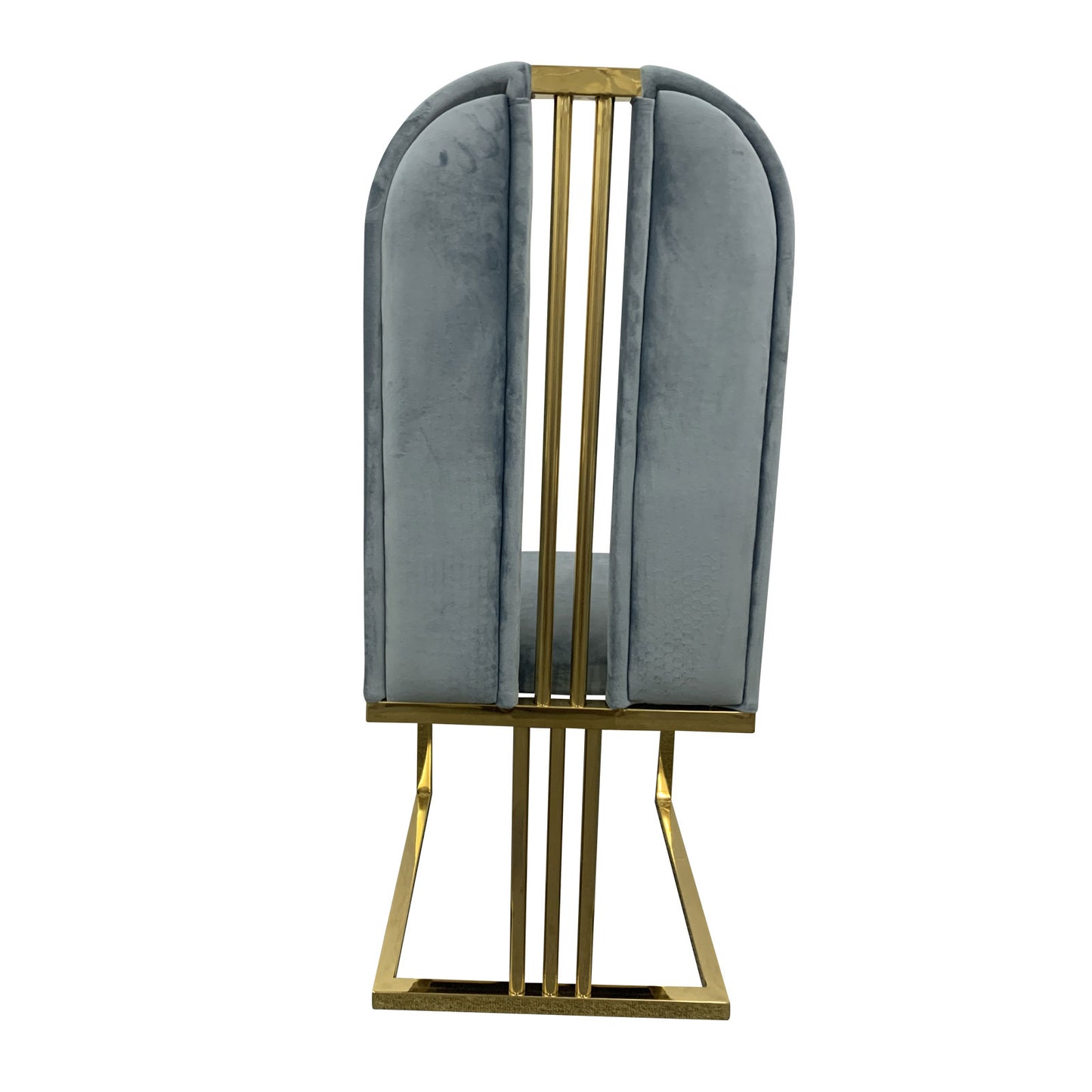 Fancy 2X Dining Chair Stainless Gold Frame & Seat In Multiple Colour Fabric