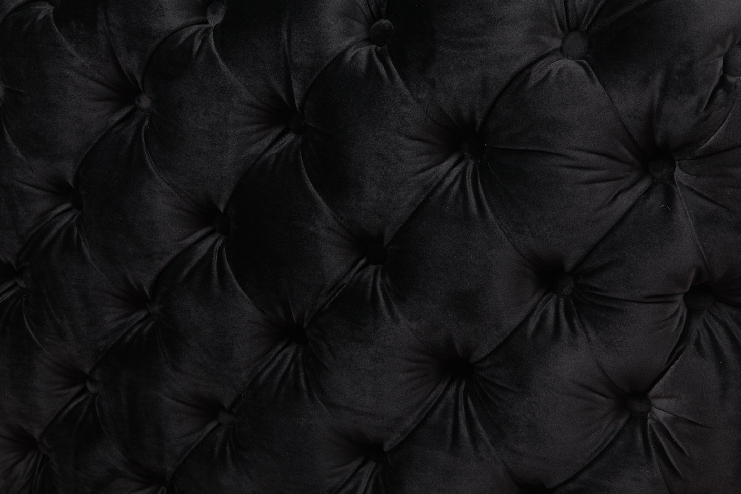 Jacques 1 Seater Sofa Button Tufted in Velvet Fabric in Black/Grey Colour