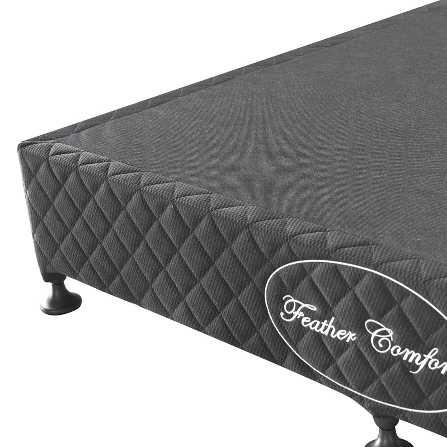 Wooden Mattress Base Ensemble Solid Slat With Removable Cover
