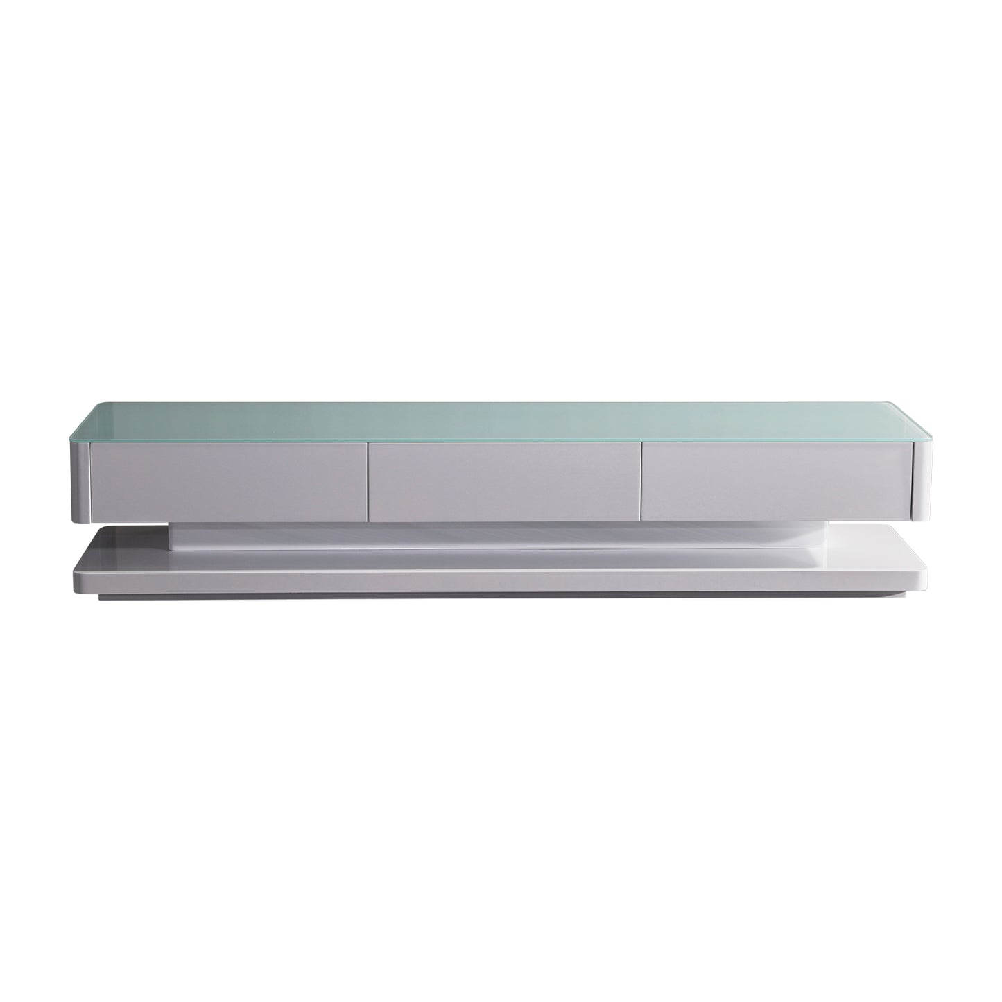 Suprilla Glossy Tempt Glass TV Cabinet With Multiple Color