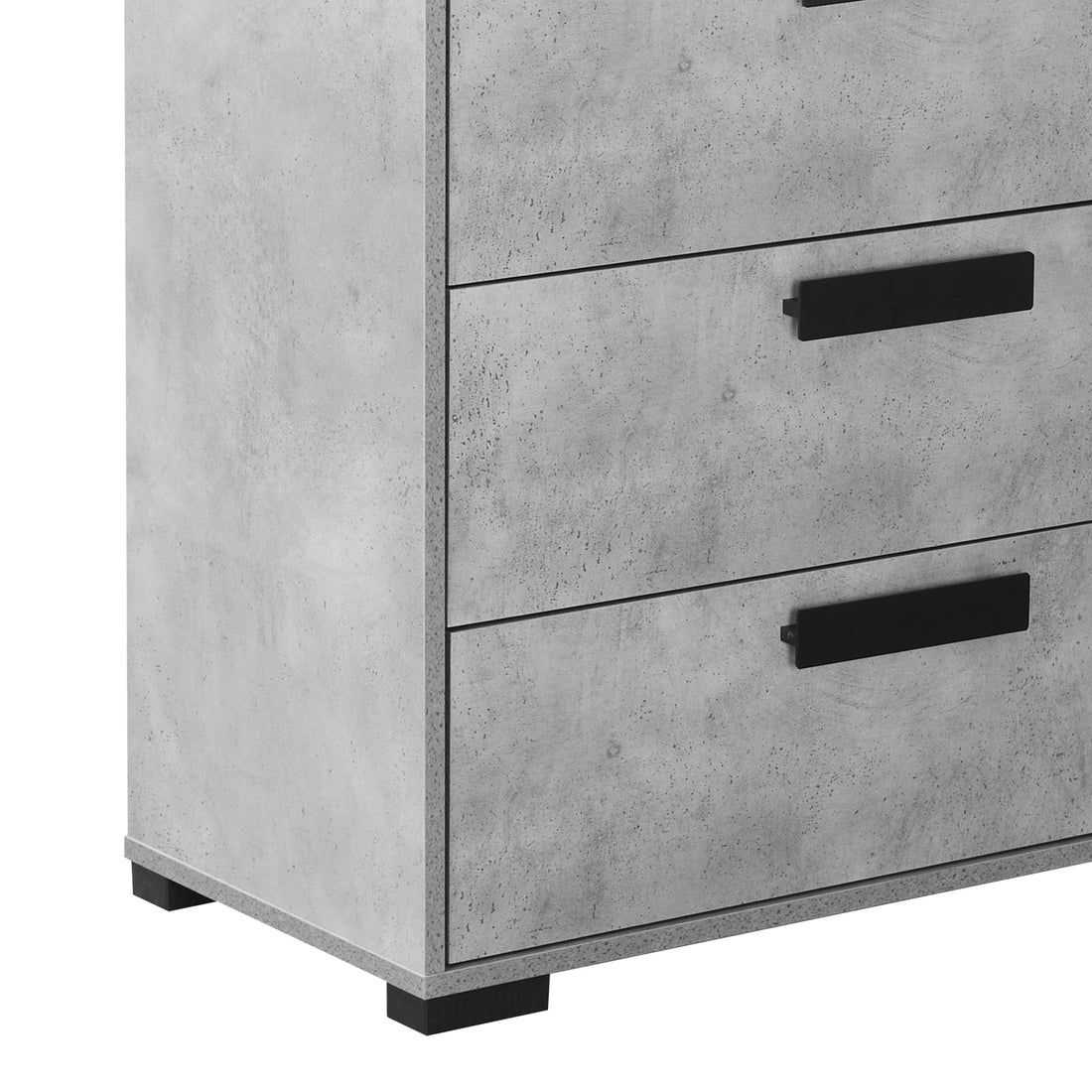 Copper Contemporary 5 Drawers Tallboy with Sleek Metal Handles