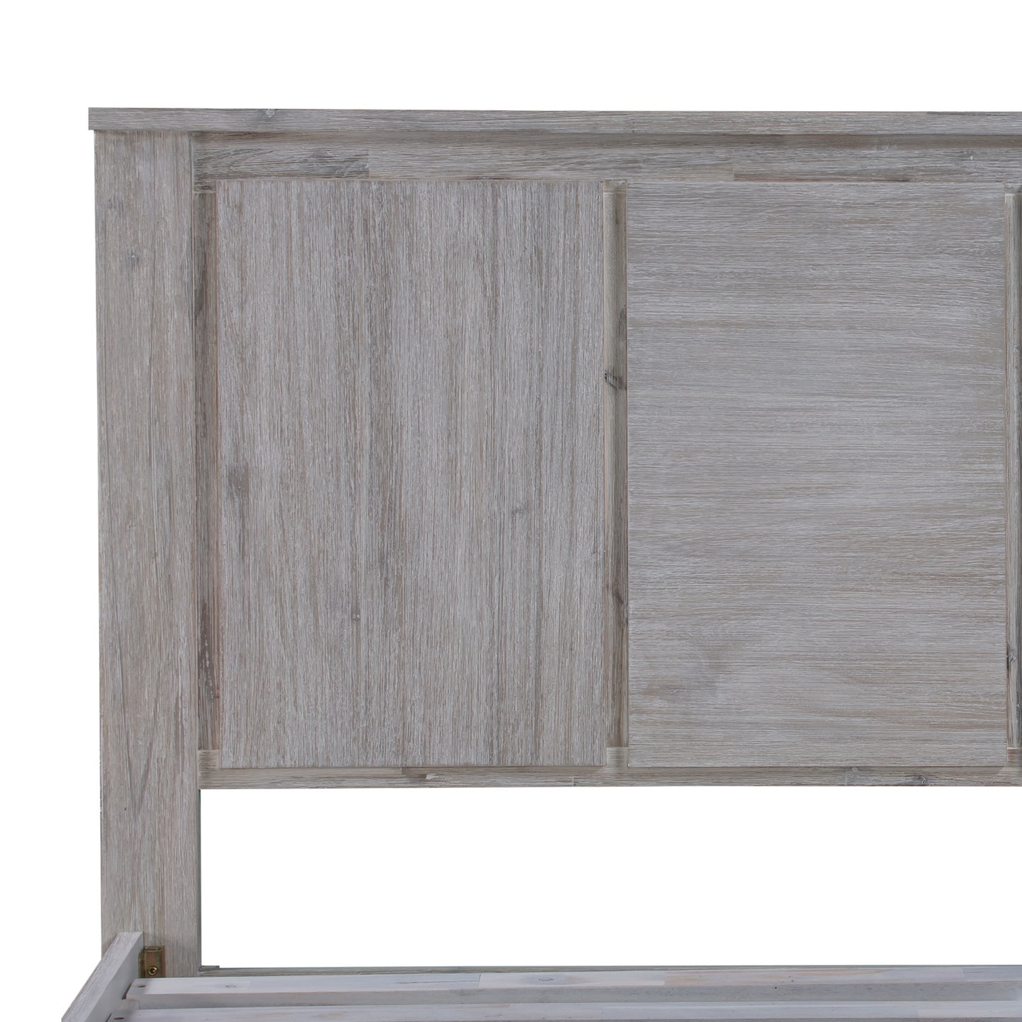 Noe Solid Timber Acacia Veneered Bed in White Ash