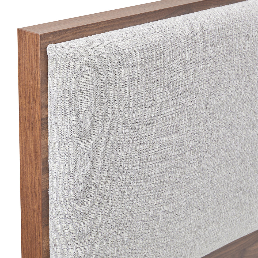 Myles MDF Bed Frame Fabric Upholstered Headboard Foam Padding