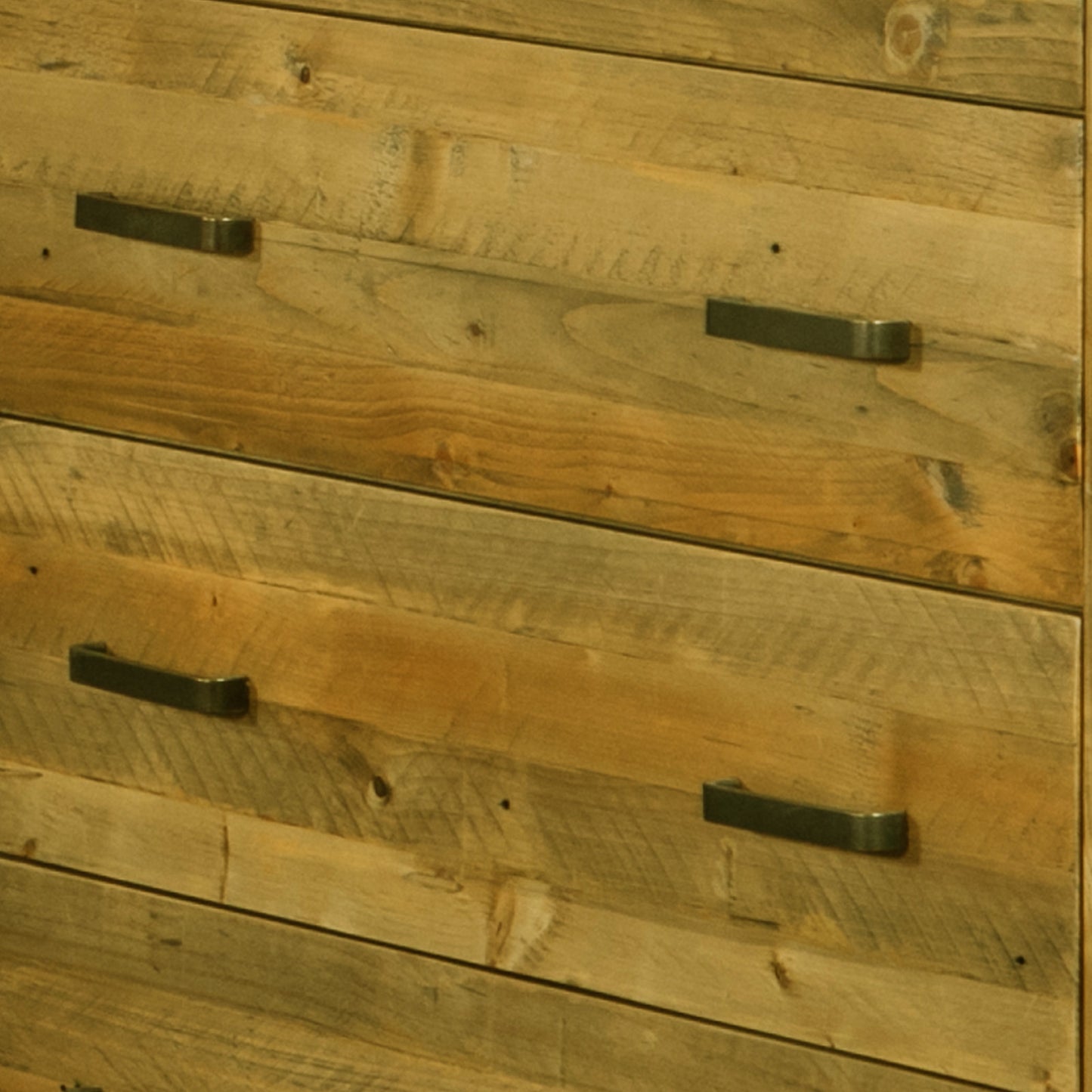 Woodstyle Light Brown Rustic Texture 4 Drawers Tallboy In Solid Pine Timber