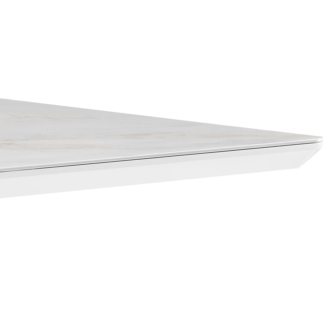 Aspen Gloss White Ceramic Coffee Table with Steel Base