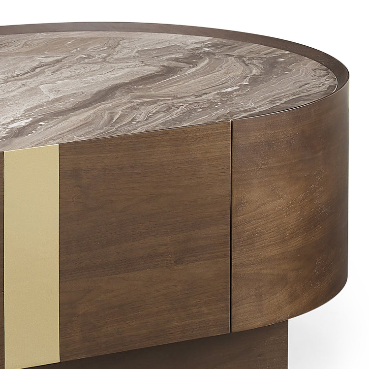 Venus Dark Walnut Coffee Table with Storage Compartment
