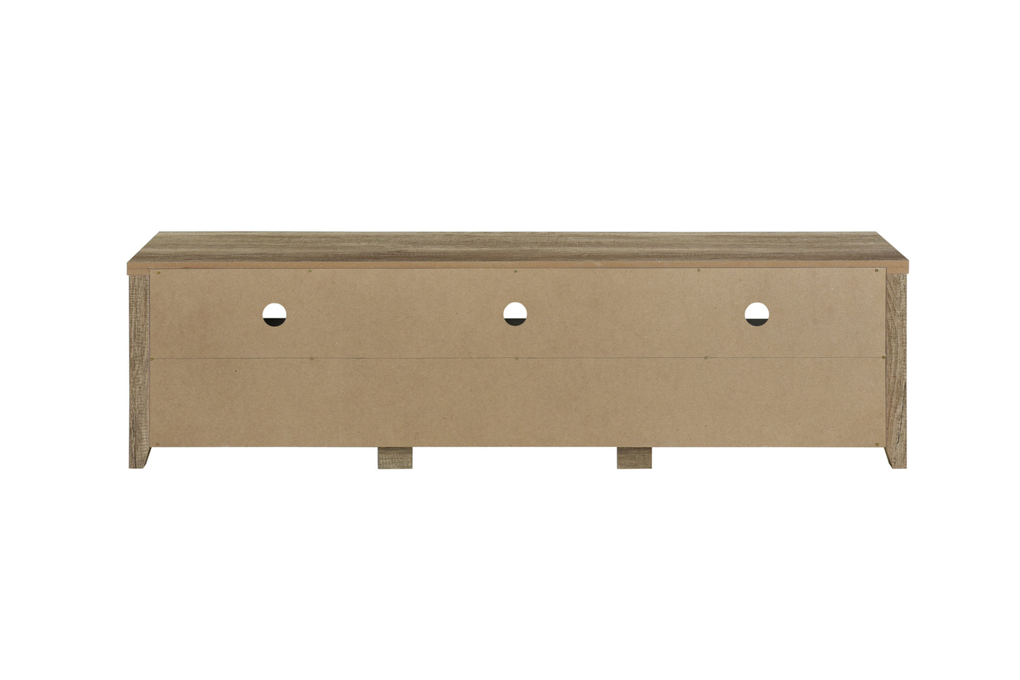 Cielo 3 Drawers MDF Natural Wood TV Cabinet with Wooden leg
