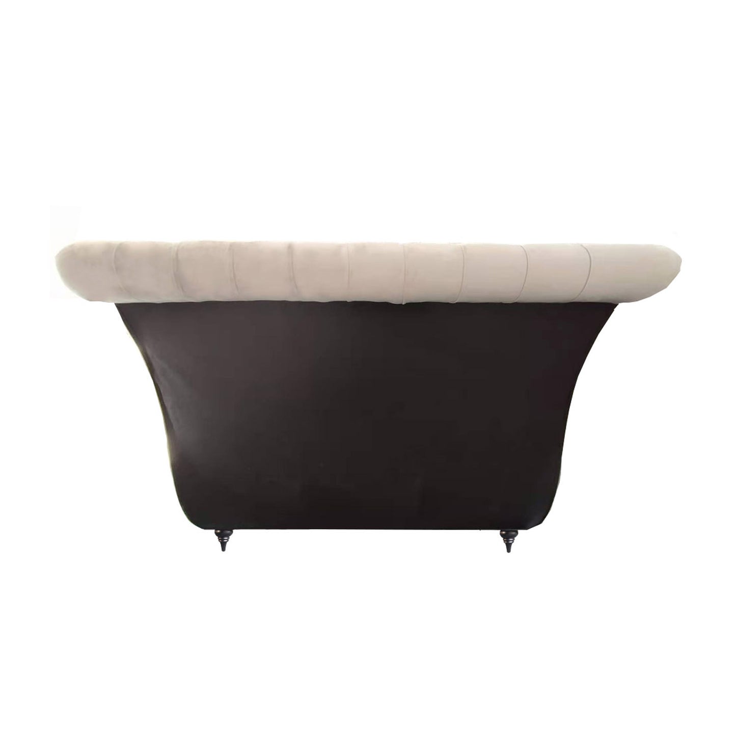 Elsa Sleigh Bedframe Velvet Tufted Deep Quilting Bed