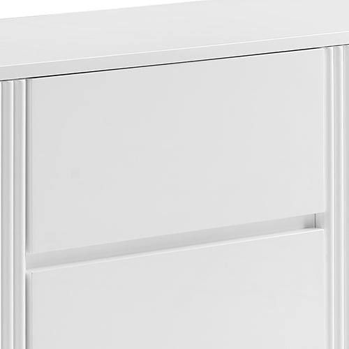 Brianna High Gloss White Buffet with Storage Drawers