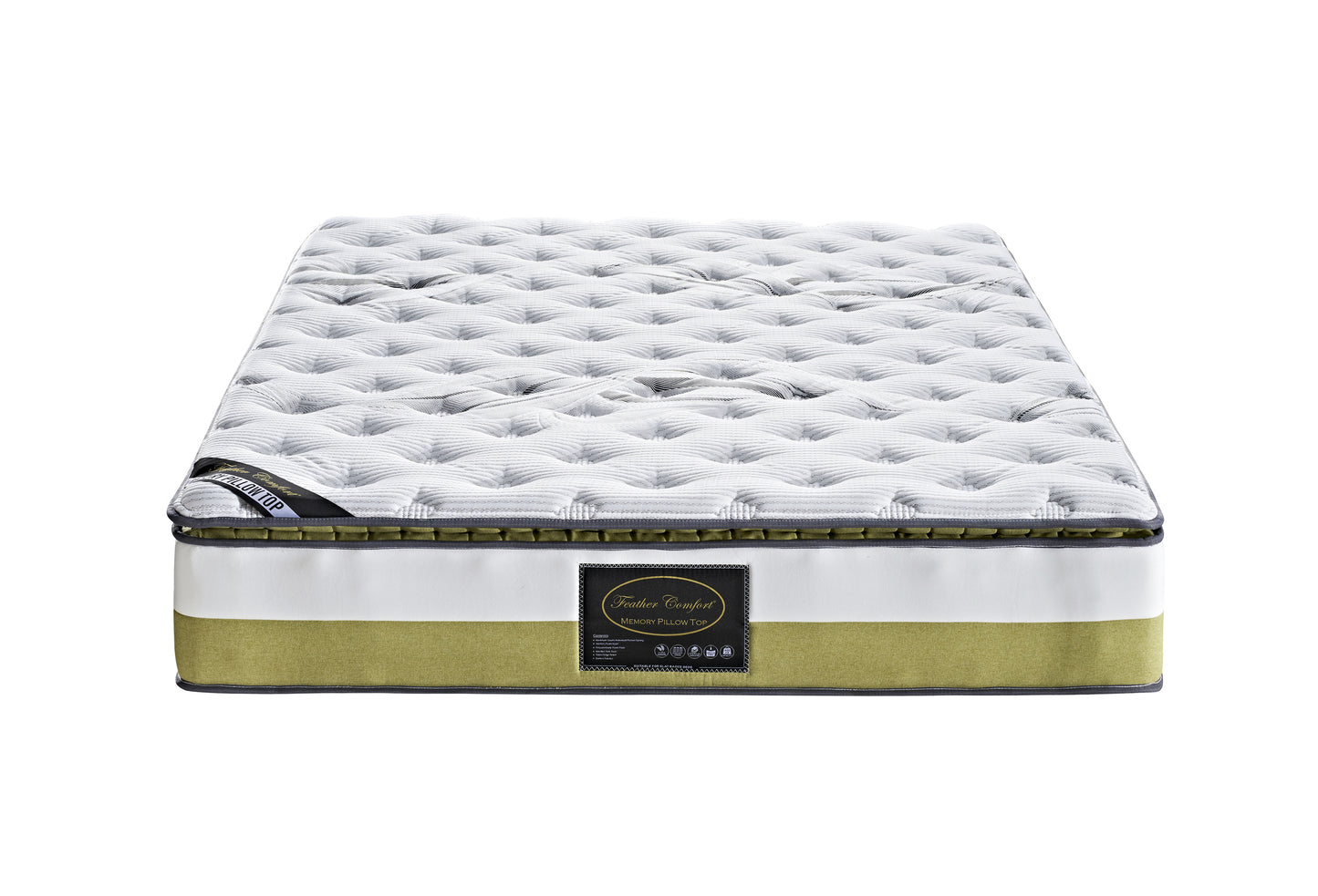 Hypo-Allergenic Memory Pillow Top Pocket Spring Foam Medium Firm Queen Mattress
