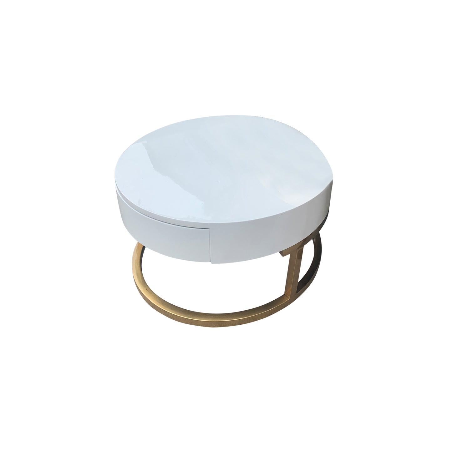 Coffee Table Tempered Glass Top Storage Drawer Metal Base Stainless Electroplating Titanium Gold Texas