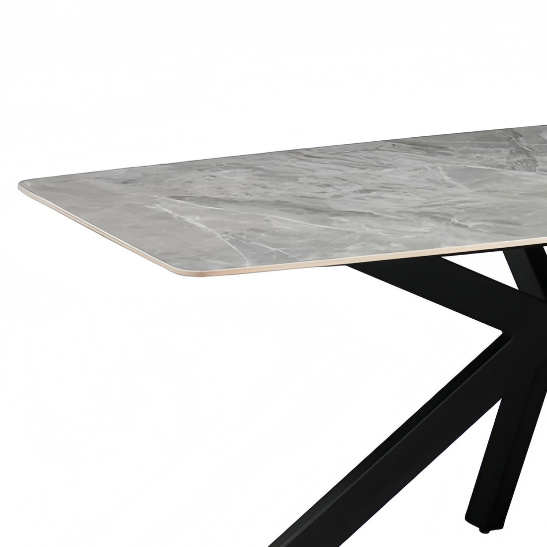 Kingsley Dining Table Rectangular Shape Powder Coated Iron Legs