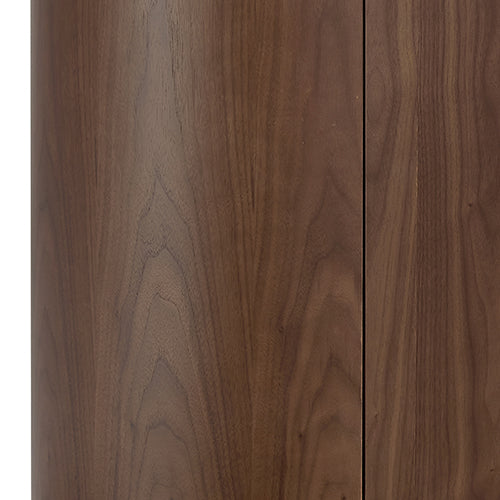Venus Dark Walnut Color Ceramic Top Buffet with Gold Accent