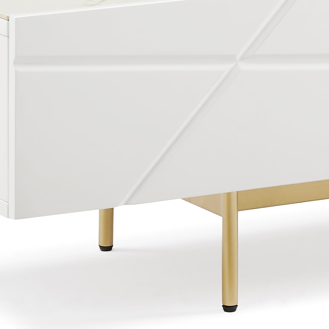Amelia White TV Cabinet with Ceramic Top
