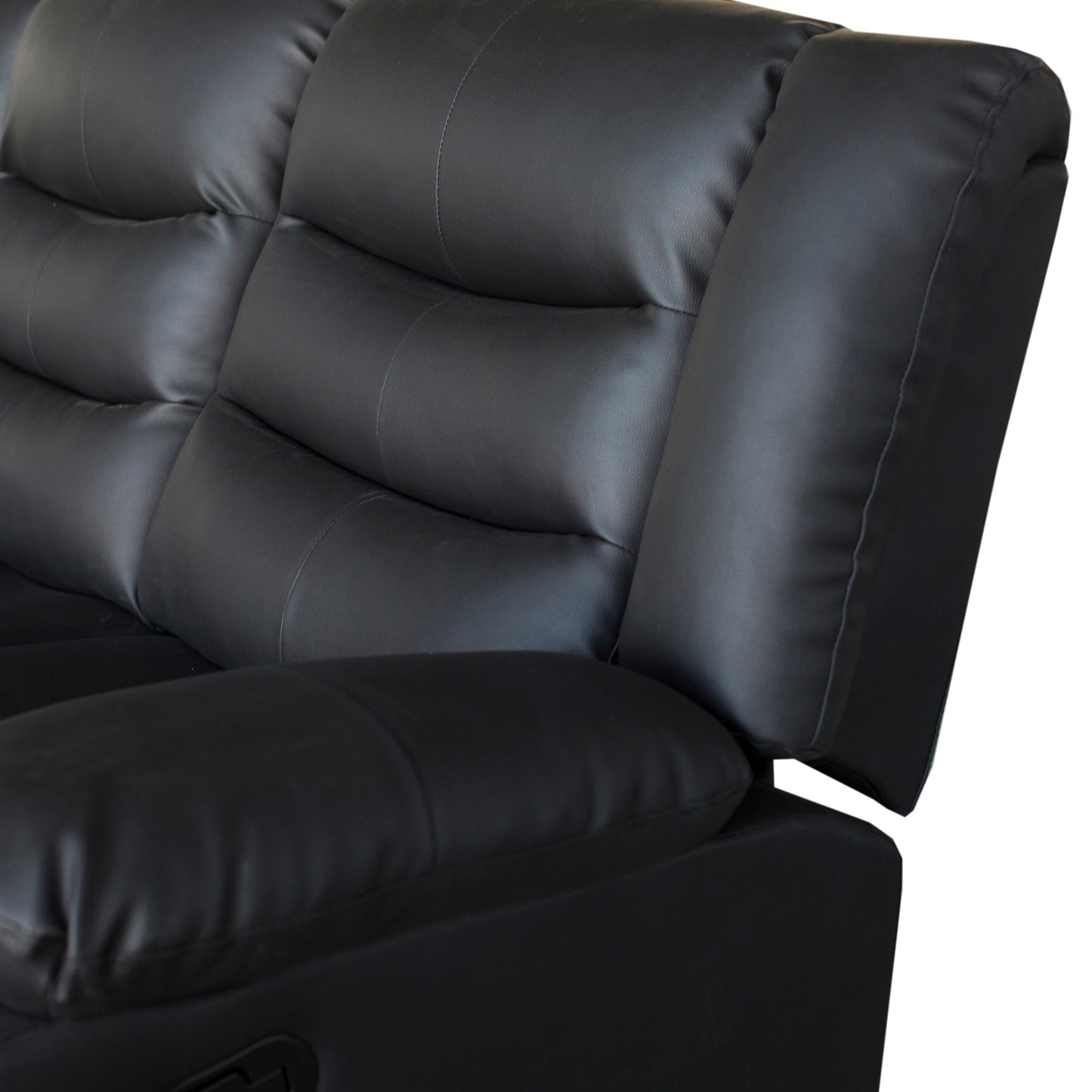 Fantasy 3 Seater Recliner Sofa In Faux Leather Lounge Wooden Frame Couch In Multiple Colour