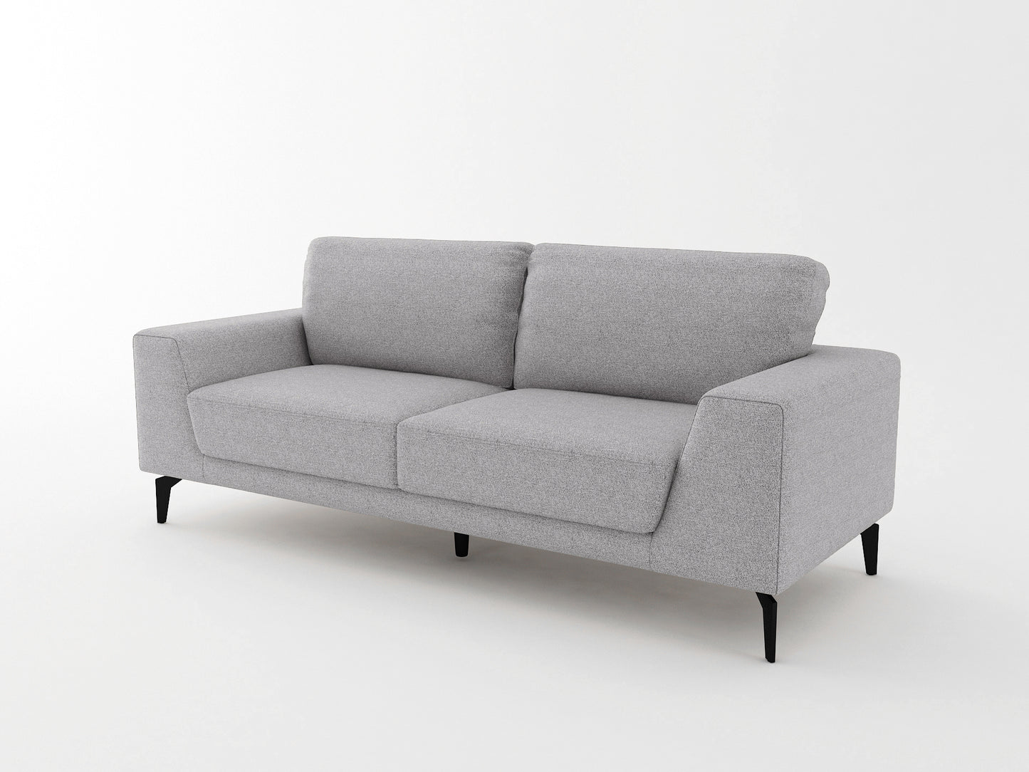 Hopper 3+2 Seater Sofa In Linen Fabric Light Grey Lounge