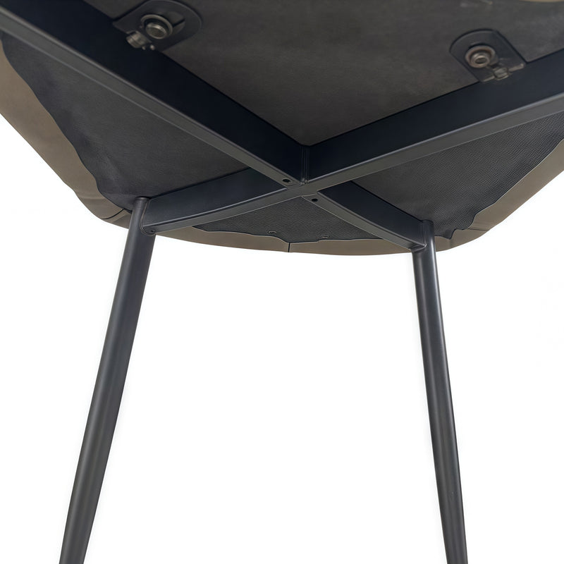 Billy 6x Dining Chair Faux Leather Upholstered Seat Powder Coated Iron Legs