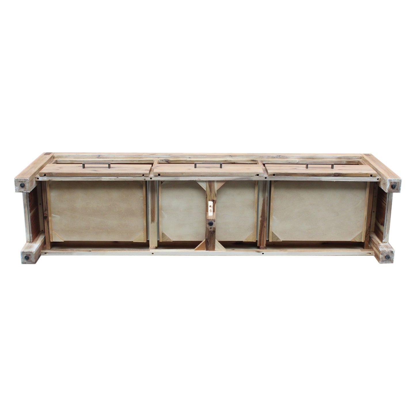 Nowra 3 Drawers TV Cabinet In Solid Acacia Timber With Multiple Colour