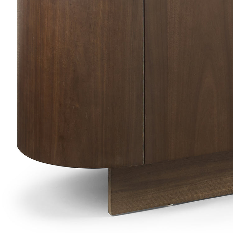 Venus Dark Walnut TV Cabinet with Gold Accent Detai