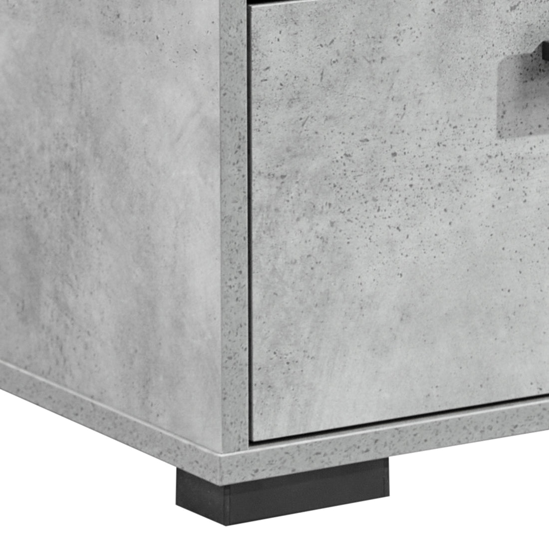 Copper Contemporary 5 Drawers Tallboy with Sleek Metal Handles