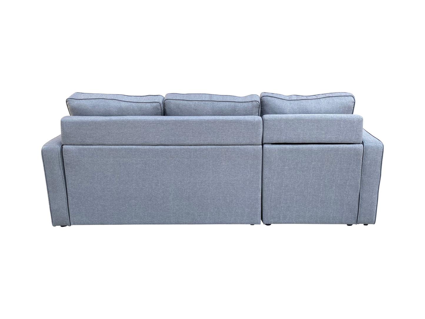 Yarra 2 Seater Sofa Bed with pull Out Storage Corner Lounge Set in Grey with Chaise