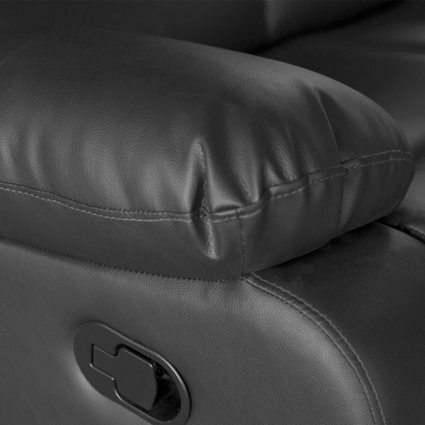 Fantasy 3 Seater Recliner Sofa In Faux Leather Lounge Wooden Frame Couch In Multiple Colour