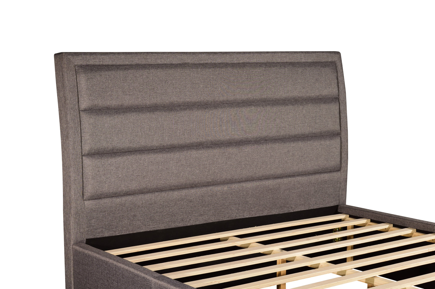 Megan Bed Light Grey Polyester Fabric