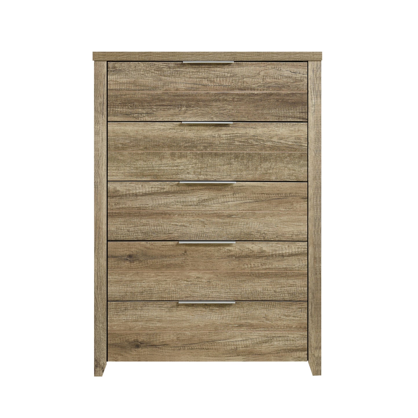 Cielo Natural Wood Like MDF Bedroom Suite 5 Pcs In Oak Colour with Dresser and Tallboy