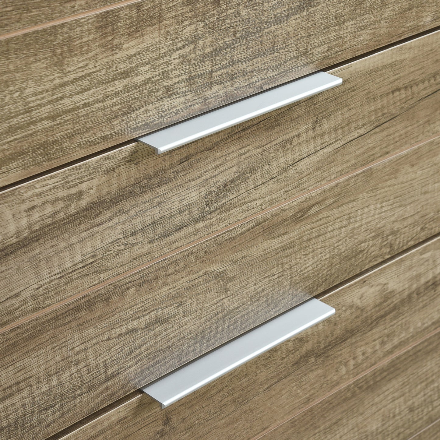 Cielo Natural Wood Like MDF Bedroom Suite 5 Pcs In Oak Colour with Dresser and Tallboy