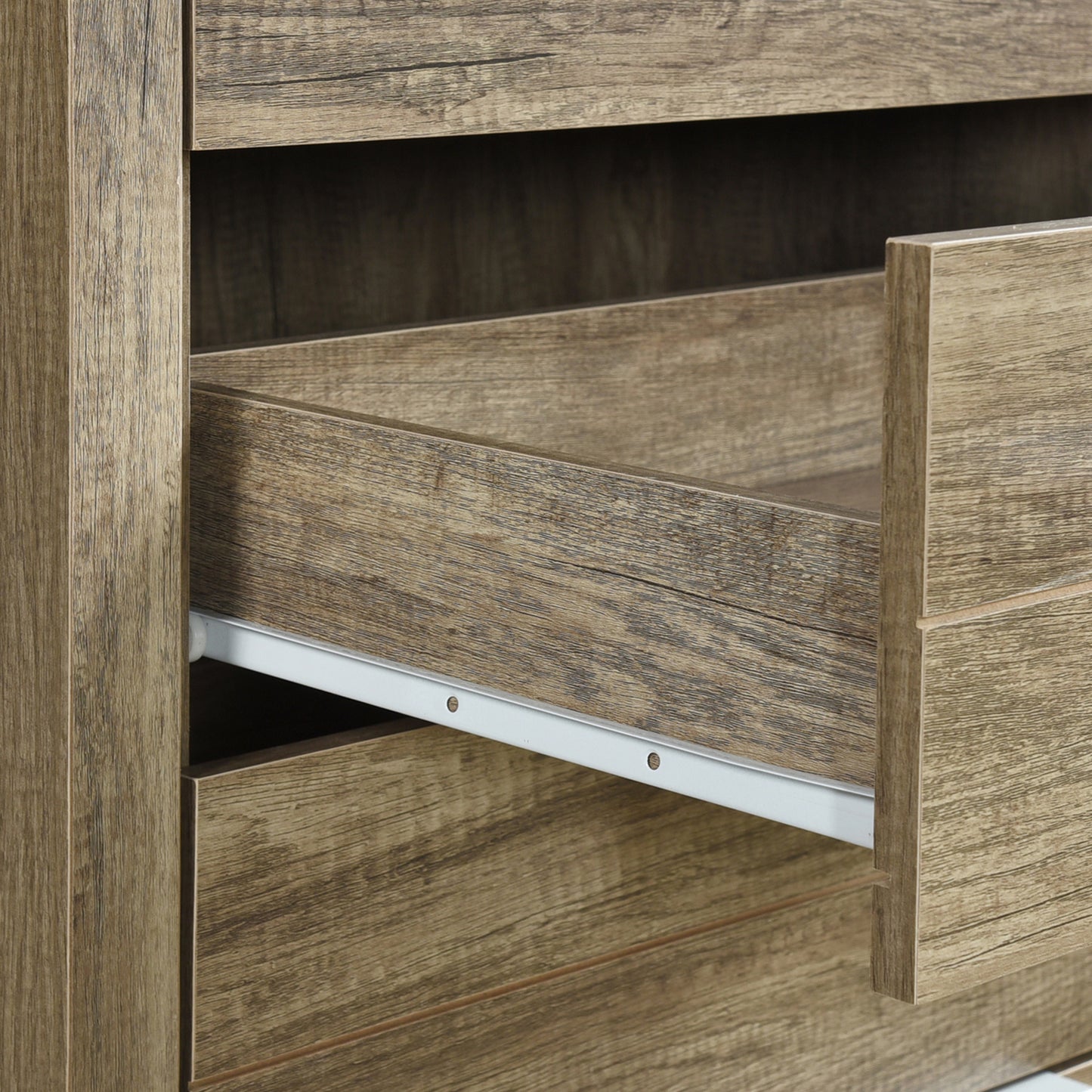 Cielo Natural Wood Like MDF Bedroom Suite 5 Pcs In Oak Colour with Dresser and Tallboy