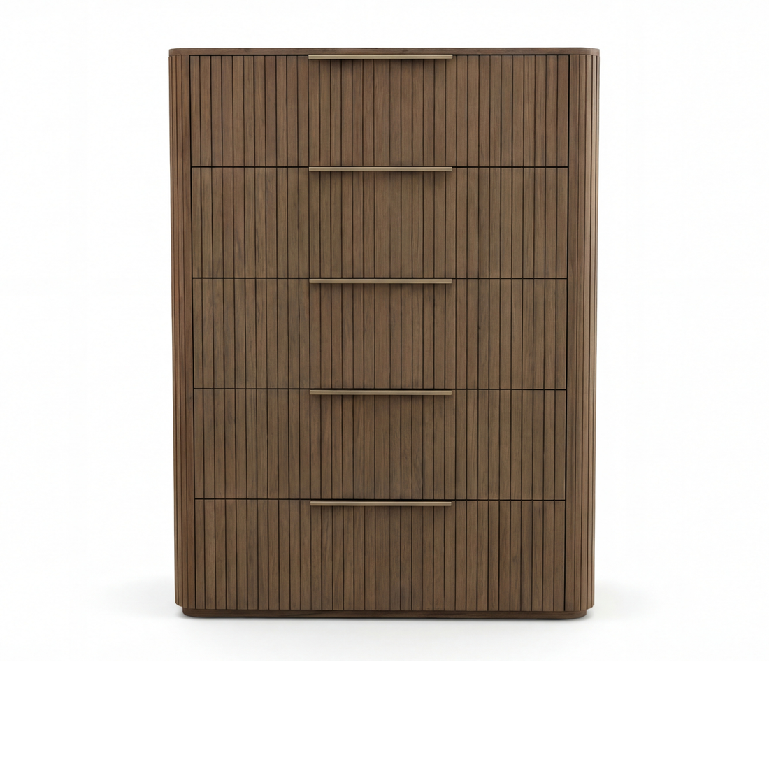 Arlo Solid Rubber Wood Tallboy with Storage Drawer