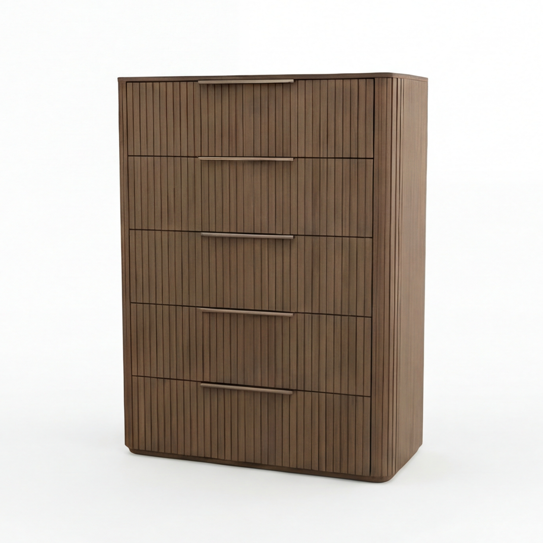 Arlo Solid Rubber Wood Tallboy with Storage Drawer