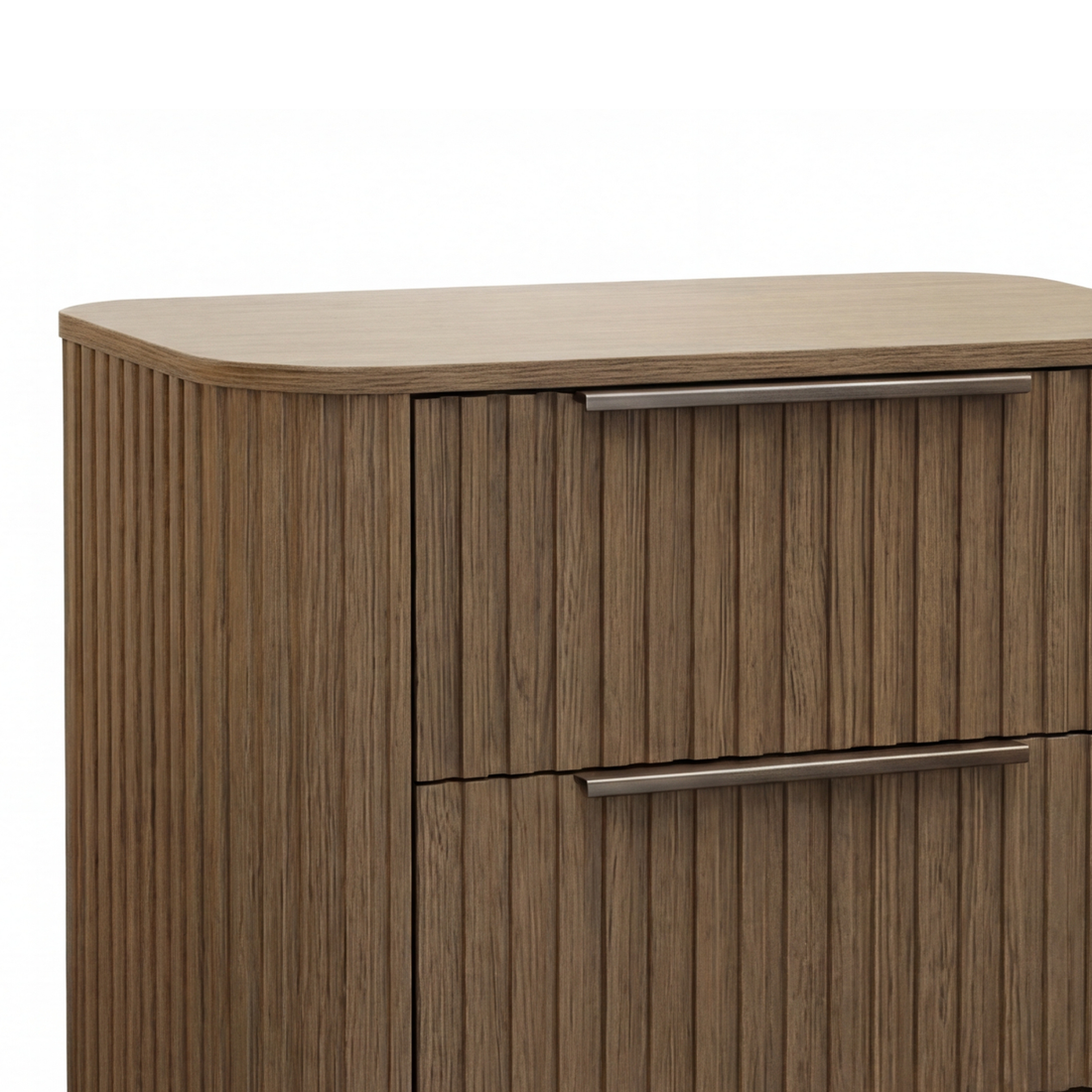 Arlo Solid Rubber Wood Bedside table with LED Lights