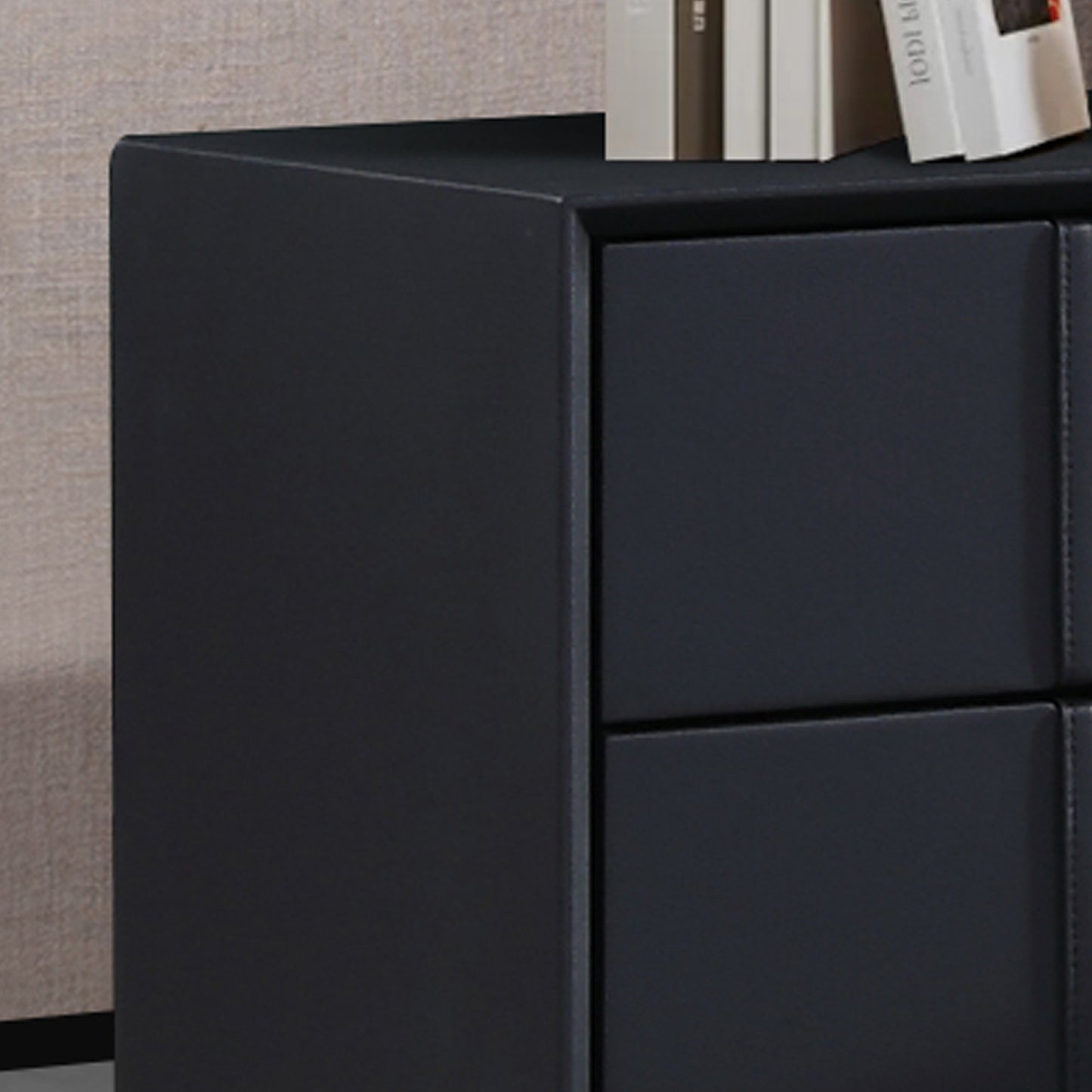 Prado Queen Bedroom Suite with Modern MDF Construction Durable Fabric Upholstery and Ample Storage