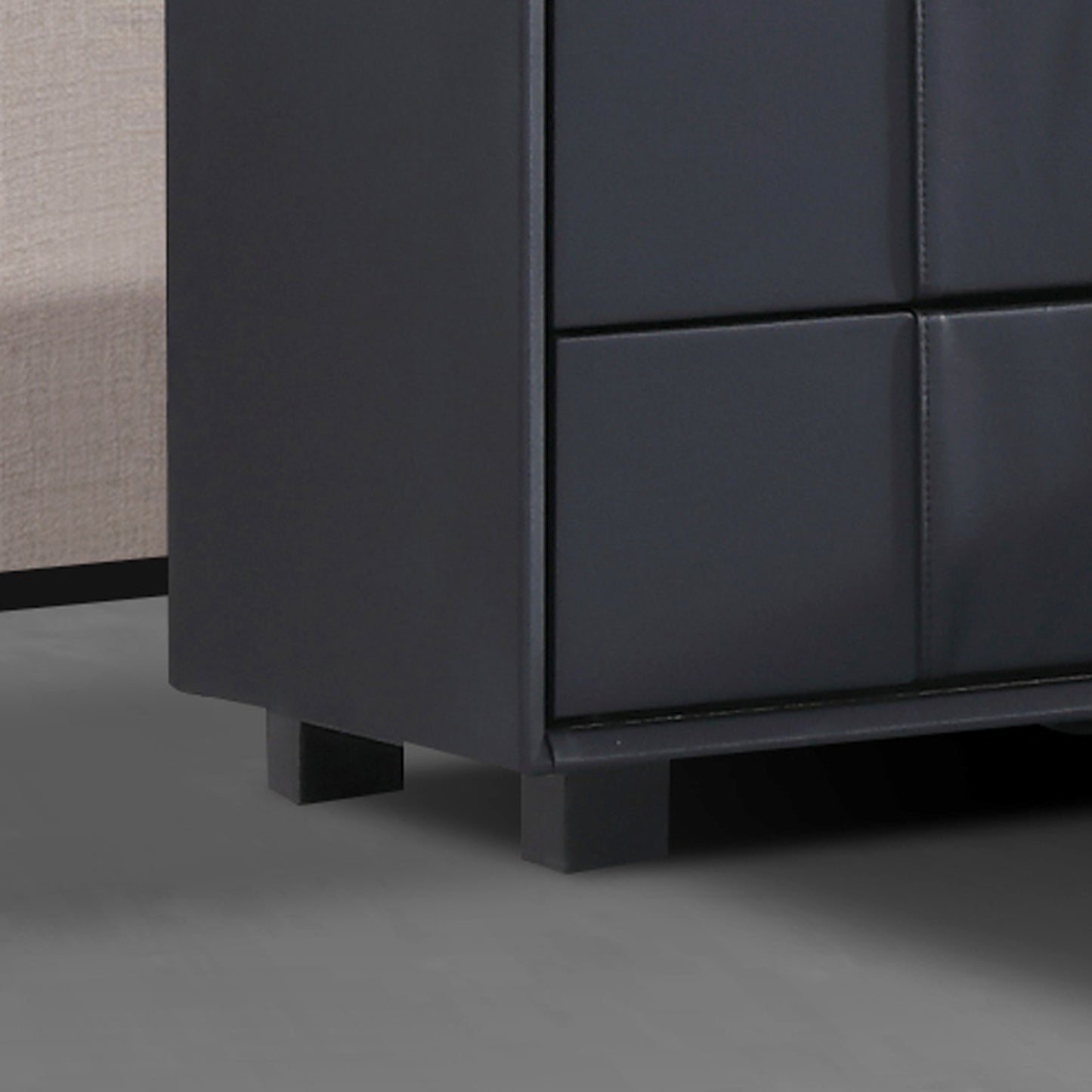 Prado Queen Bedroom Suite with Modern MDF Construction Durable Fabric Upholstery and Ample Storage
