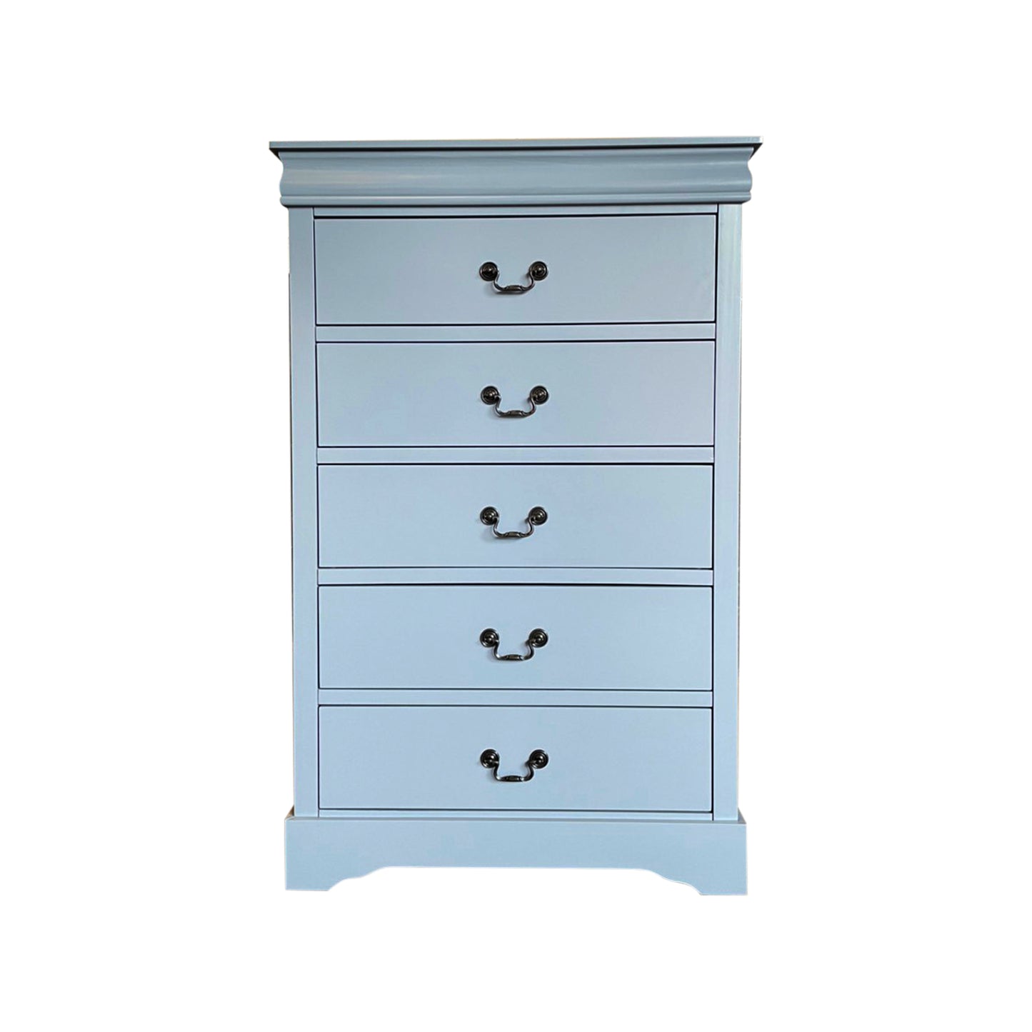 Spencer Grey 4pcs Bedroom Suite Solid Wood & MDF in Multiple Size with Tallboy