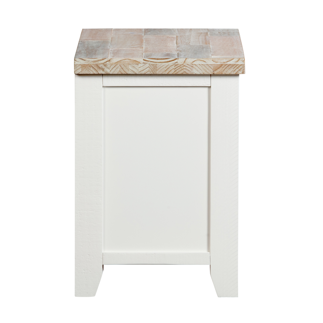Valencia Coastal Grey and Miami White Colour Two Drawers Solid Pine Timber Bedside Table