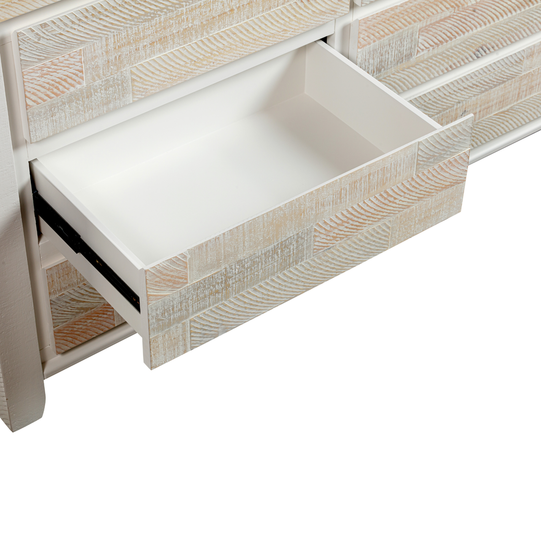 Valencia Coastal Grey & Miami White Solid Pine Timber Bed Frame