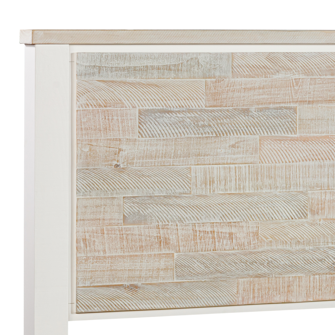Valencia Coastal Grey & Miami White Solid Pine Timber Bed Frame