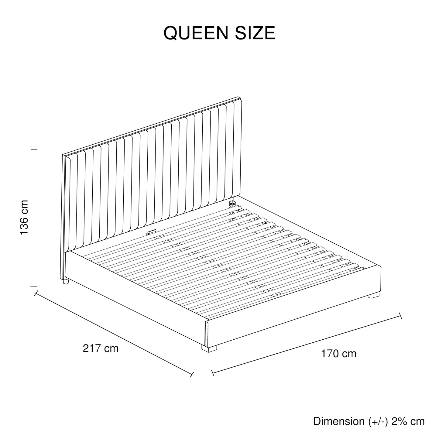 Hillsdale Bed Frame Velvet Fabric Padded Upholstery High Quality Slats Polished Stainless Steel Feet
