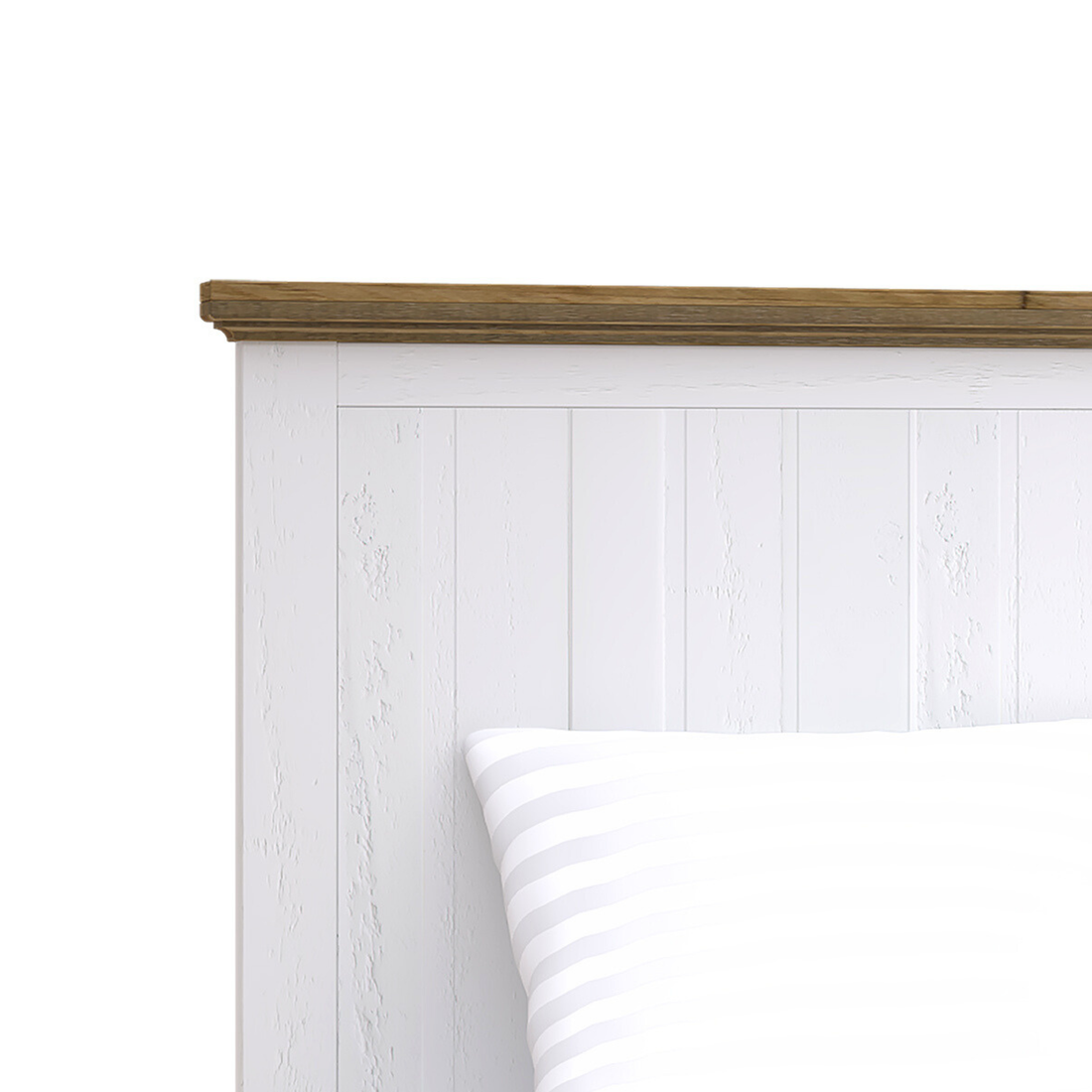 Marley Miami White Pine Wood Bed with Storage Drawers